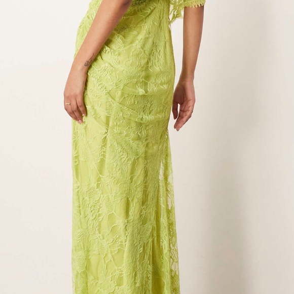 Draped Lace Maxi Dress - Picture 2 of 4